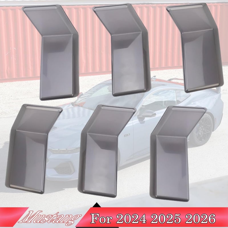 MUXEE Taillight Cover,for Ford Mustang 2024 2025 2026,6PCS Tail Light Covers Tail Lamp Trim Decoration Car Sport Accessories - Smoke Black - Image 2